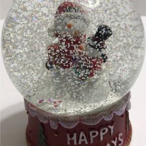 Festive Snowman Holiday Snow Globe